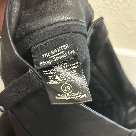 BLANKNYC THE BAXTER Ribcage Straight Leg Faux Leather Pants NWT 29 - Picture 5 of 7